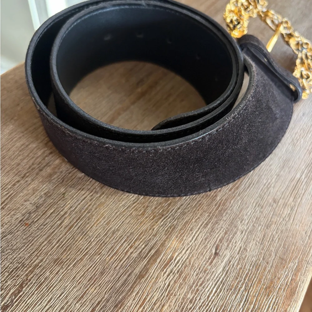 The Limited Black gold Suede Belt made in italy 🇮🇹
